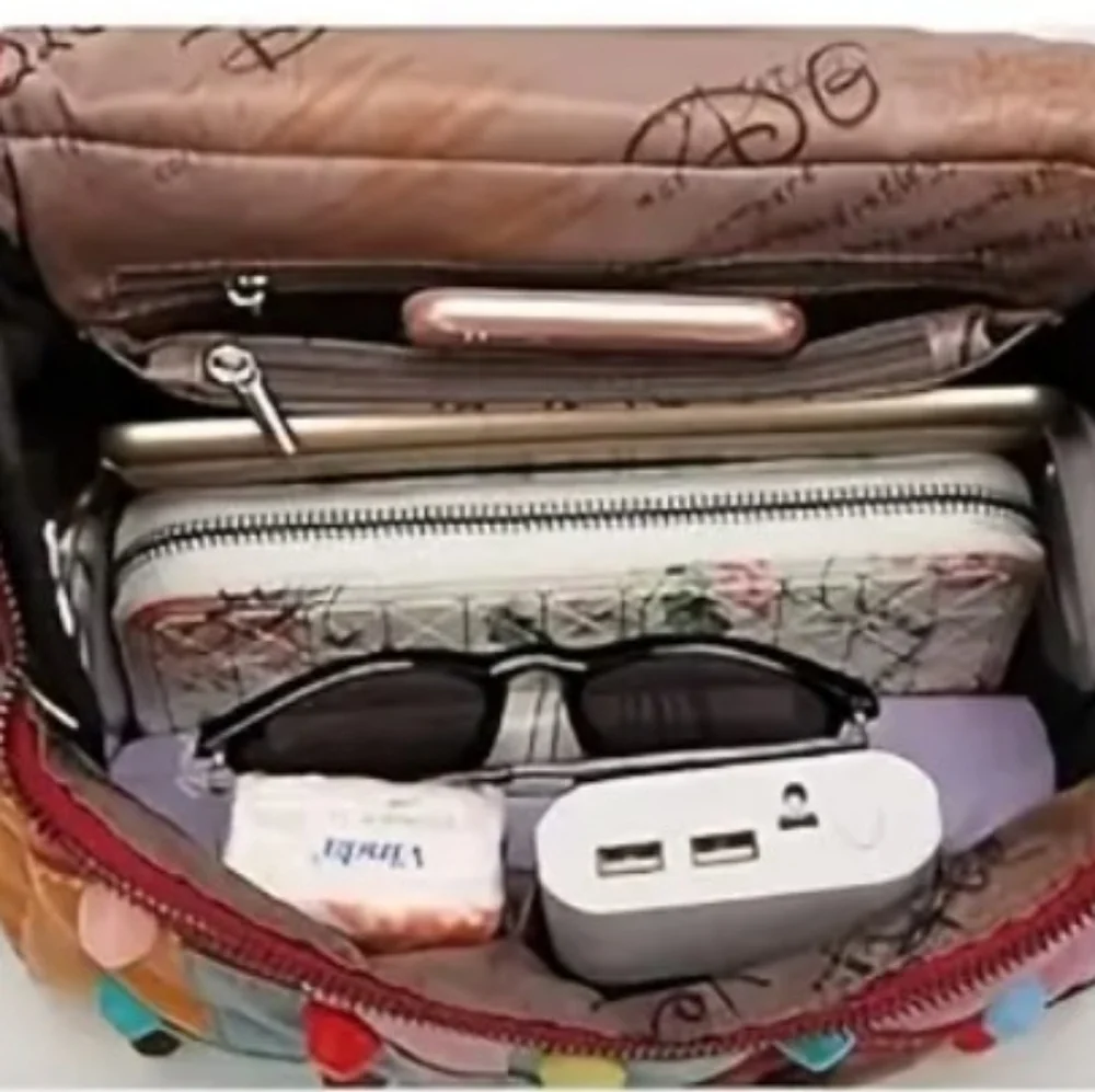 NEW Patchwork Recycled Leather Crossbody Bag Festival Kidcore Street Travel